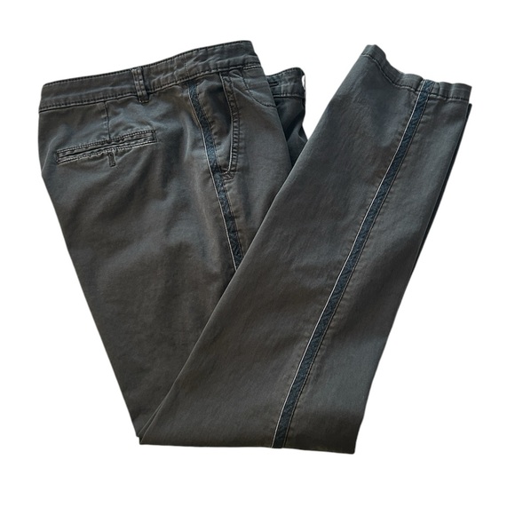 Anthropologie Chino Relaxed Fit Tuxedo Stripe Pants - Picture 10 of 15